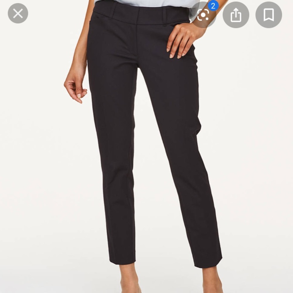 Loft original ankle pant in black